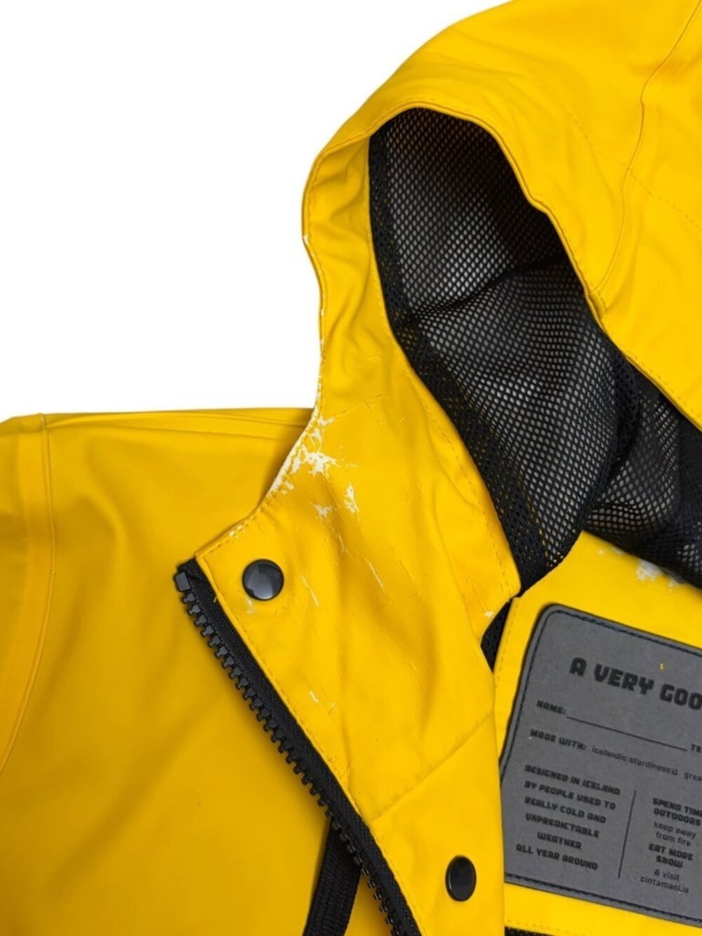 CINTAMANI Waterproof Rain Coat Yellow Long Designer Outdoor Jacket Womens Small - Picture 8 of 8